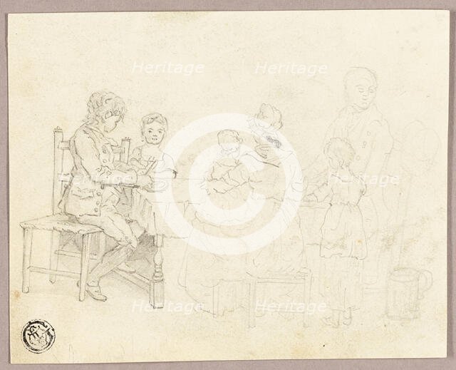 Family at a Table, n.d. Creator: George Morland.