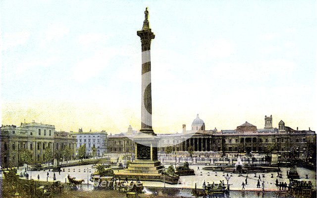 Trafalgar Square And Nelson's Column, London, 20th Century. Artist: Unknown