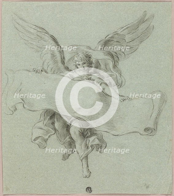 Angel with Scroll, n.d. Creator: Sebastiano Conca.