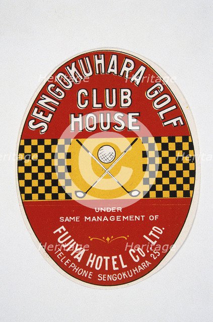 Sengokuhara Golf Club House patch, Japanese, c1950s. Artist: Unknown
