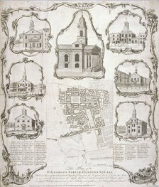 Map of the parish of St George Hanover Square in the City of Westminster, London, 1761. Artist: Anon