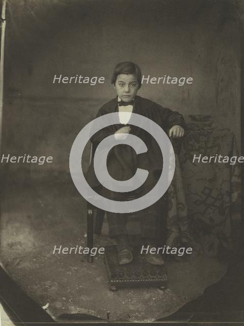 Portrait of a Young Boy, c. 1848. Creator: Louis-Adolphe Humbert de Molard (French, 1800-1874).