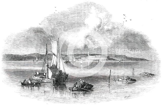 Watering-Places of Devon - Exmouth, from Starcross, 1850. Creators: Birket Foster, Edmund Evans.