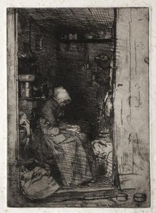 Twelve Etchings from Nature: La Veille aux Loques, 1858. Creator: James McNeill Whistler (American, 1834-1903).