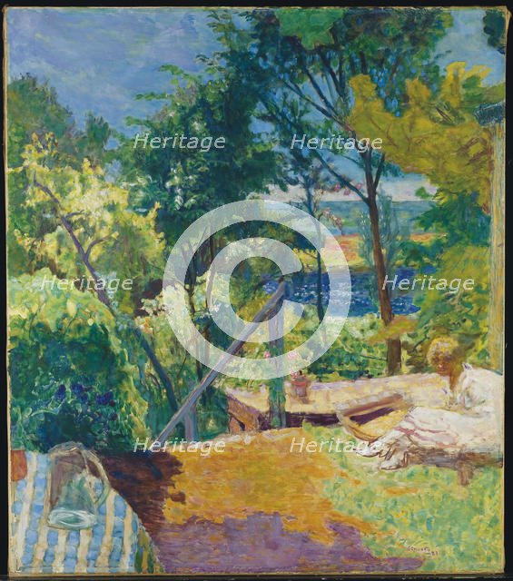 Terrasse à Vernon, 1923. Artist: Bonnard, Pierre (1867-1947)