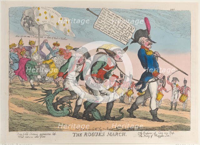 The Rogues March, April 12, 1814., April 12, 1814. Creator: Thomas Rowlandson.