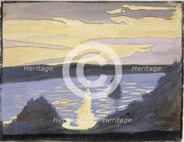 Spring Evening, Ice Break, 1897. Creator: Hugo Simberg.