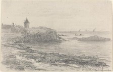 The Coast at Concarneau, mid-late 19th century. Creator: Eugene Louis Boudin.