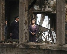 King George VI and Queen Elizabeth Inspecting Bomb Damage, 1942. Creator: British Pathe Ltd.