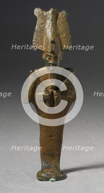Standing Osiris Figure with Crook and Flail, Late Period-Roman Period (711 BCE-150 CE). Creator: Unknown.