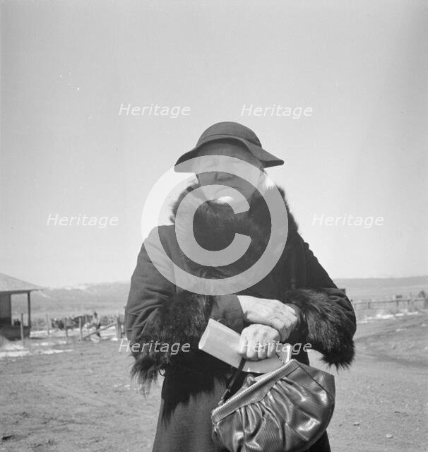 Mormon woman (native of Denmark), Widtsoe, Utah, 1938. Creator: Dorothea Lange.