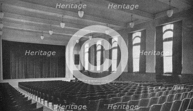 Interior of the auditorium, David Worth Dennis Junior High School, Richmond, Indiana, 1922. Artist: Unknown.