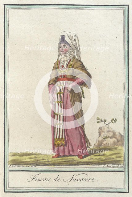 Costumes de Différents Pays, 'Femme de Navarre', c1797. Creators: Jacques Grasset de Saint-Sauveur, LF Labrousse.
