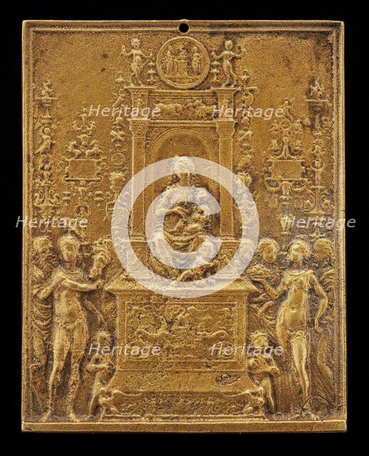 Madonna and Child Enthroned with Saints, late 15th - early 16th century. Creator: Moderno.