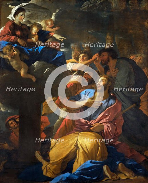 Virgin Mary appears to Saints James, c. 1629-1630. Creator: Poussin, Nicolas (1594-1665).