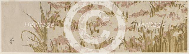 White and Purple Irises, early 1800s. Creator: Katsushika Hokusai (Japanese, 1760-1849).