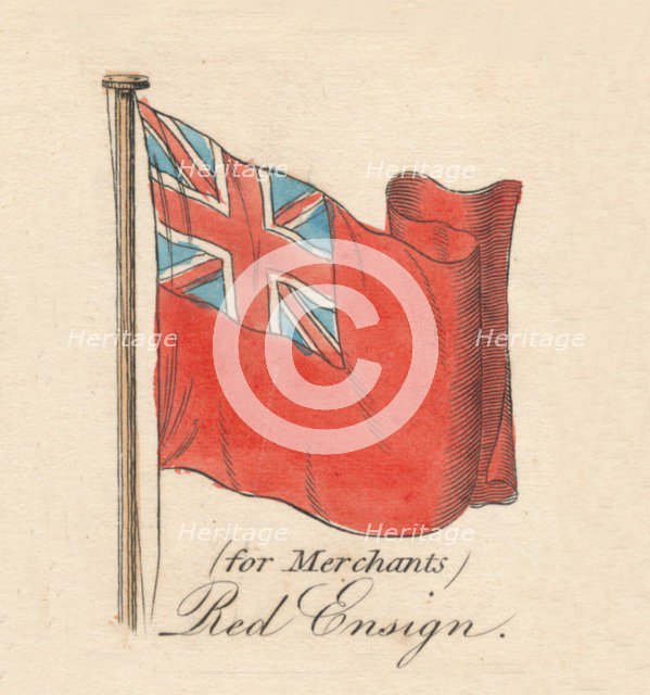 '(for Merchants) Red Ensign', 1838. Artist: Unknown.