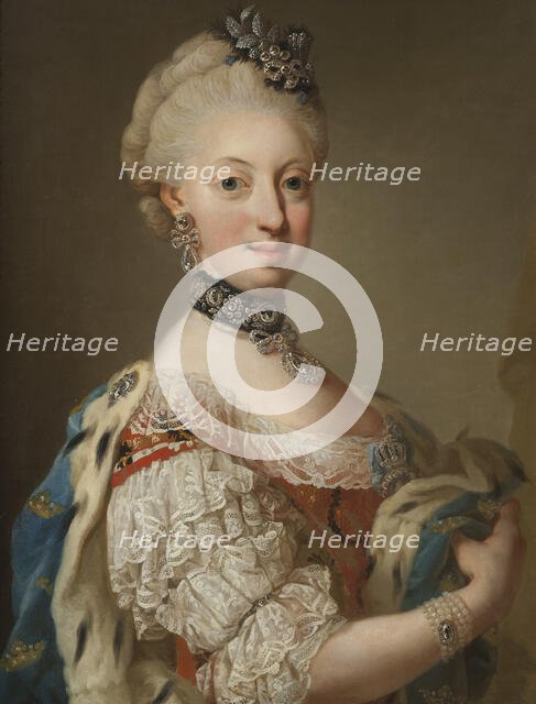 Sofia Magdalena, 1746-1813, Queen of Sweden Princess of Denmark, 1768. Creator: Lorens Pasch the Younger.