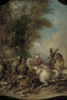 The Lion Hunt, 1735. Creator: Jean Francois de Troy.