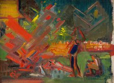 By the Campfire, 1940-1944. Creator: Arnold Peter Weisz-Kubincan.