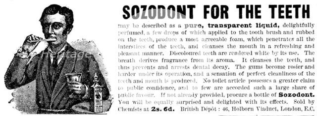 Advertisement for Sozodont for the teeth, 1890. Creator: Unknown.