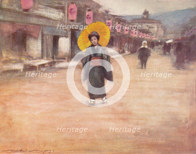 'A Street in Kioto', c1887, (1901). Artist: Mortimer L Menpes.