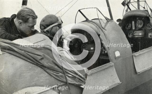 RAF pilot learning to fly during the Second World War, 1941. Creator: Charles Brown.
