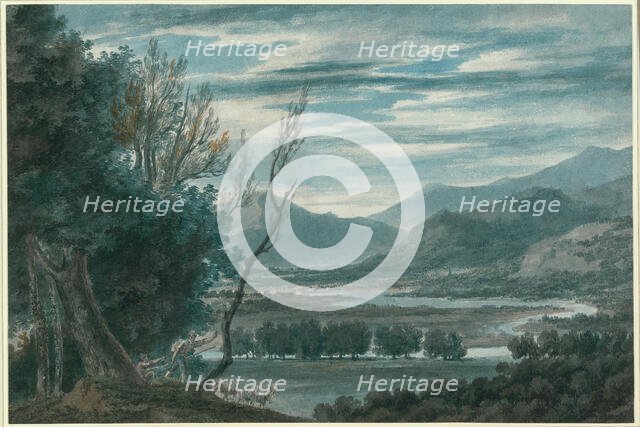 The Valley of the Eisak Near Brixen in the Tyrol, 1783/84. Creator: John Robert Cozens.