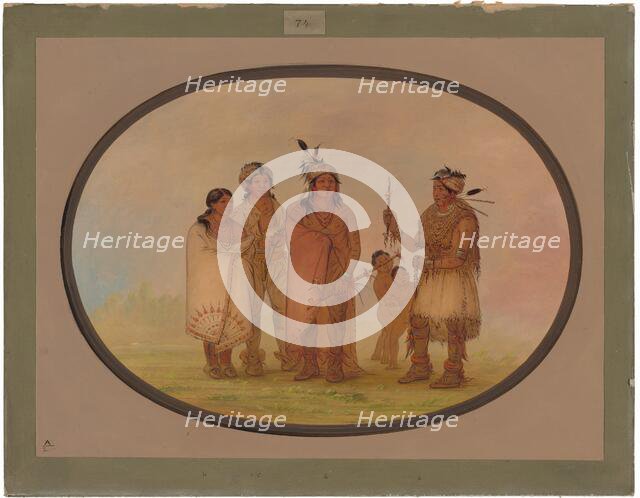 Shawano Indians, 1861/1869. Creator: George Catlin.