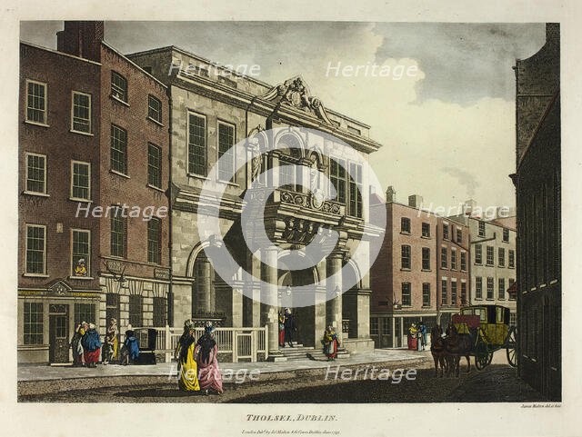 Tholsel, Dublin, published June 1793. Creator: James Malton.