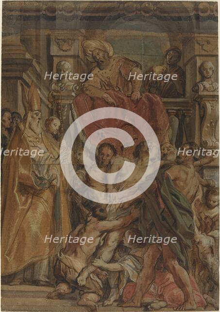 Saint Martin of Tours Healing the Servant of Tetrodius, c. 1630. Creator: Jacob Jordaens.