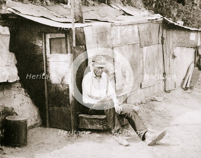 Shack made of barrels and tar paper, St Louis, Missouri, USA, Great Depression, 1931. Artist: Unknown