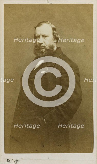 Portrait of the artist Constant Troyon (1810-1865), Early 1860s. Creator: Carjat, Étienne (1828-1906).