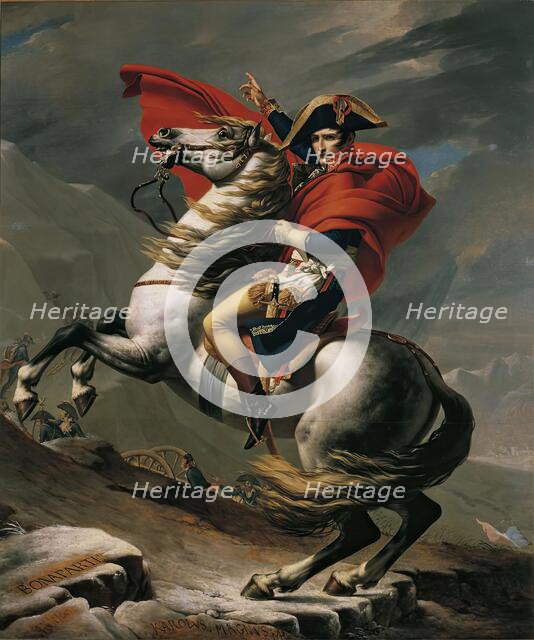 Napoleon at the Great St. Bernard Pass, 1801. Creator: Jacques-Louis David.