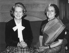 Margaret Thatcher and Indira Gandhi, London, 14th November 1978. Artist: Unknown