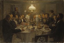 An Artist's Gathering, 1903. Creator: Viggo Johansen.
