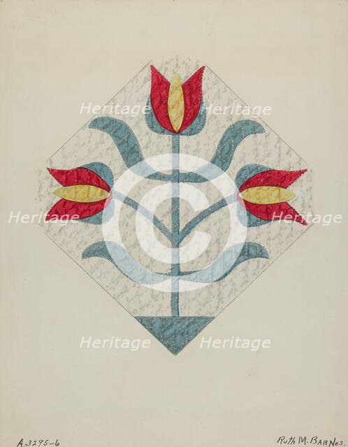 Quilt, c. 1936. Creator: Ruth M Barnes.