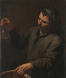 Man with Urine Bottle in his Hand, c.1650-c.1674. Creator: Antonio Zanchi.