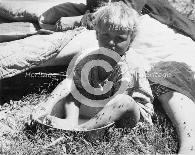 Cleanliness - Oklahoma refugees camping in Imperial Valley, California, 1935. Creator: Dorothea Lange.