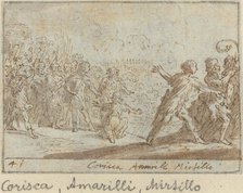Corisca, Amarilli and Mirtillo, 1640. Creator: Johann Wilhelm Baur.