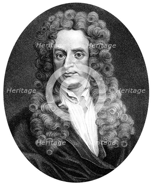 Isaac Newton, English mathematician, astronomer and physicist, (1818).Artist: R Page