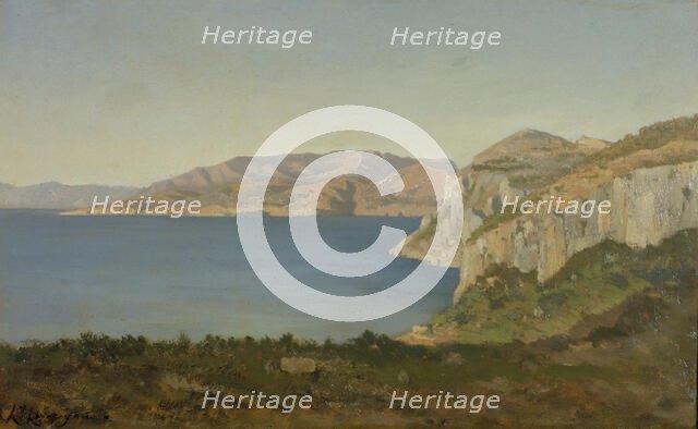 The Cote d'Azur, bay on the Mediterranean, between 1890 and 1915. Creator: Henri-Joseph Harpignies.