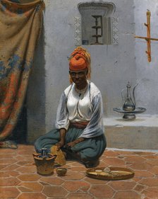 Making Tea In Algiers , 1840s. Creator: Timm, Vasily (George Wilhelm) (1820-1895).