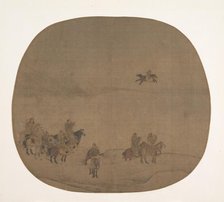 Nomads hunting with falcons, early 13th century. Creator: Attributed to Chen Juzhong (Chinese, active ca. 1200-30).