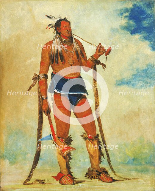Wah-chee-háhs-ka, Man Who Puts All Out of Doors, 1835. Creator: George Catlin.