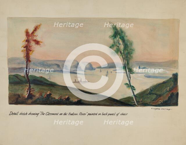 Clermont on Hudson Painting, 1935/1942. Creator: Ella Josephine Sterling.