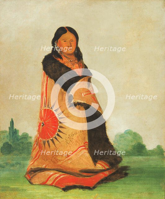 Mong-shóng-sha, Bending Willow, Wife of Great Chief, 1832. Creator: George Catlin.