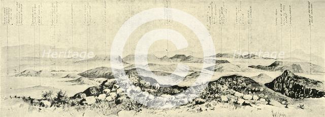 'The Scene of the Fighting at Monte Cristo Hill on February 19', 1900. Creator: Unknown.