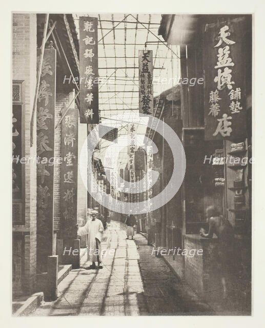 Physic Street, Canton, c. 1868. Creator: John Thomson.