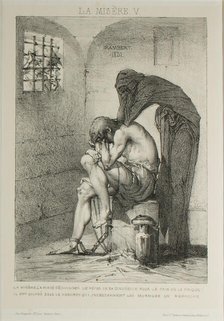 Plate Five from Misery, 1851. Creator: Charles Rambert.